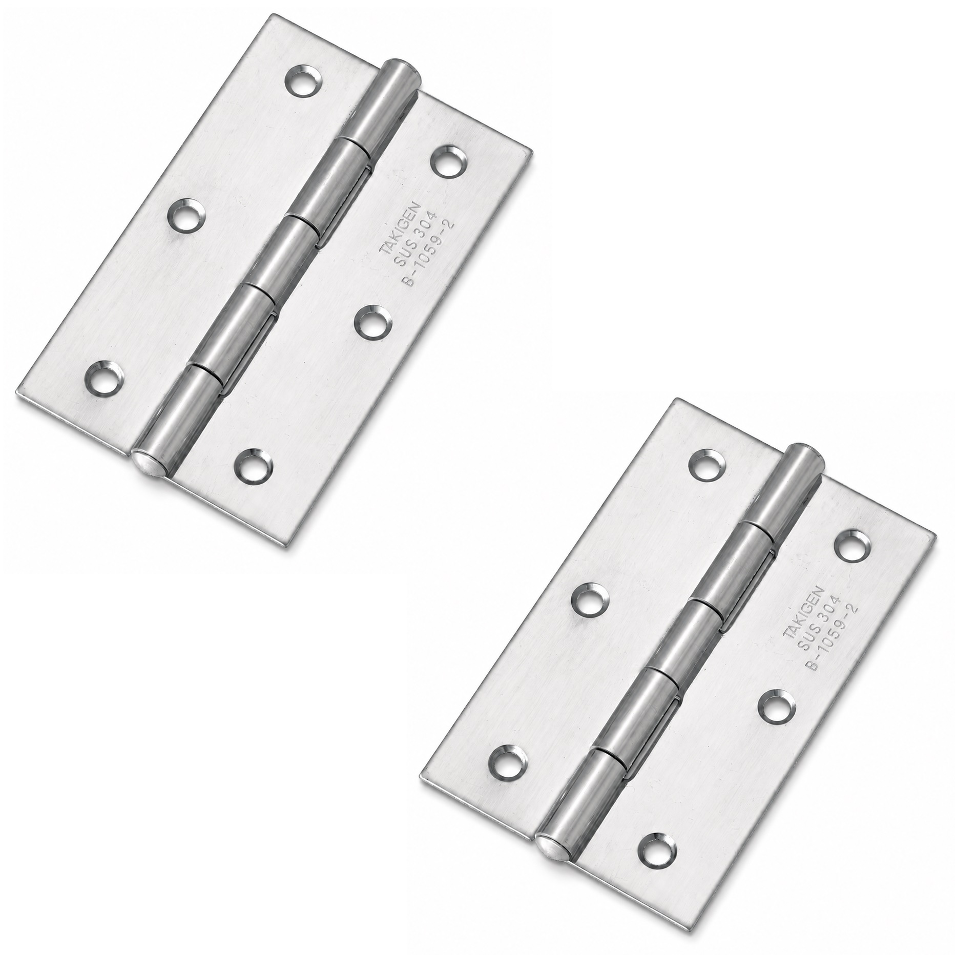2 pezzi di cerniera avvitata di alta qualità, B-1059-2, dimensioni: 76 mm, di TAKIGEN, capacità di carico: 10 kg (22 lbs). Immagine del prodotto