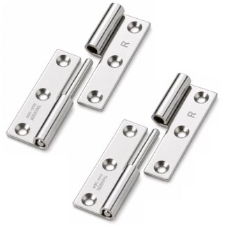 Cerniera per poster di alta qualità in 2 pezzi, realizzata in acciaio inox SUS304, capacità di carico: 7 kg (16 lbs), 50 mm (1-31/32"), versione: destra, B-1004-3-R. Cerniera robusta sollevabile per porte, portelli di manutenzione e molto altro, realizzata da TAKIGEN (Giappone)
