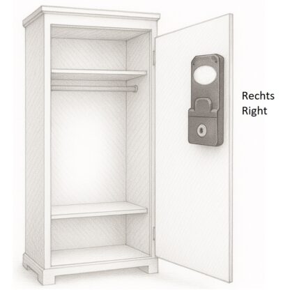 Serratura a moneta da pagamento con contenitore per moneta da 1 euro, design: chiusura a destra, 14.60.249-1. - immagine 5