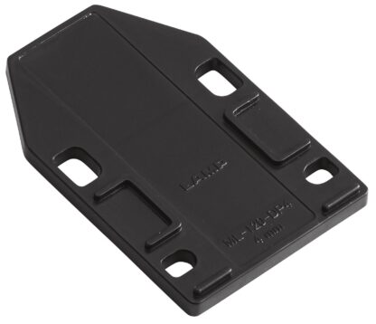 Piastra distanziatrice in 4 pezzi, in poliacetale, superficie: nera, 70 mm (2-3/4"), ML-120-DP4-BL. Piastra di compensazione per chiusure magnetiche a scatto ML-120BR, ML-120W e ML-120BL di Sugatsune, di Sugatsune / LAMP® (Giappone) - immagine 5