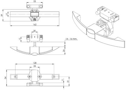 Maniglia a pulsante di alta qualità, in zama, superficie: aspetto acciaio inox, 14.03.072-0. Chiusura a maniglia solida con blocco autobloccante e chiusura ammortizzata per yacht, roulotte, jet privati e molto altro, di SISO Danimarca - immagine 8