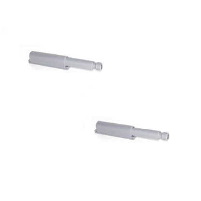 2 pezzi elegante chiusura a scatto, superficie: grigio, 62 mm (2-7/16"), versione: magnetica, 2033921. Robusta chiusura a pressione per ante di mobili, ante di armadi, sportelli e molto altro, di EMUCA