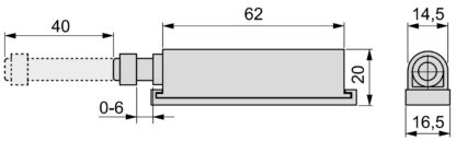 2 pezzi elegante chiusura a scatto, superficie: nero, 62 mm (2-7/16"), versione: magnetica, 2033917. Stabile chiusura push-to-open per ante di mobili, ante di armadi, sportelli e molto altro, di EMUCA - immagine 2