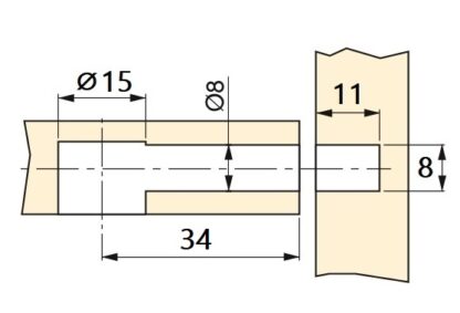 20 bulloni ad espansione, in acciaio e plastica, superficie: zincata, 31,6 mm (1-1/4"), 5912905. Tassello di collegamento divaricabile per connettori eccentrici, ripiani, parti di armadi e molto altro, di EMUCA - immagine 3