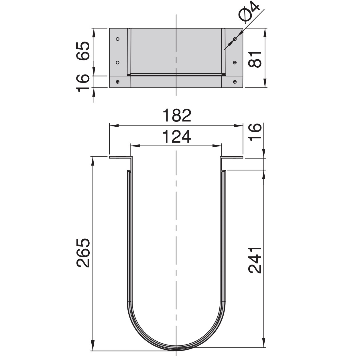 Apertura curva per sifone, in plastica, superficie: grigia, 3044421. protezione per sifone per mobiletto, mobile da cucina, mobile da bagno, sifone, scarico e molto altro, di EMUCA - immagine 2