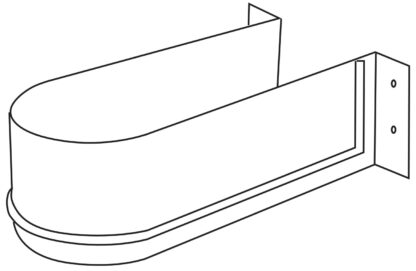 Apertura per sifone curva, in plastica, superficie: bianca, 3044415. protezione per sifone per mobiletto, mobile da cucina, mobile da bagno, sifone, scarico e molto altro, di EMUCA - immagine 4