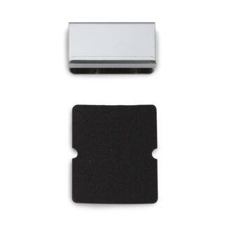Gegenplatte für Glasstärke 5 mm (13/64″), mit Grifffunktion K-150CR, 40 mm (1-37/64″) von Sugatsune, verchromt. Produktbild
