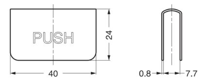 Contropiastra per vetro spessore 5 mm (13/64"), in acciaio, superficie: nera, 40 mm (1-37/64"), K-130B. Controparte per anta della vetrina, pigliamosche magnetico e molto altro, di Sugatsune / LAMP® (Giappone) - immagine 2