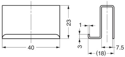 Contropiastra per vetro spessore 6 mm (15/64"), con funzione maniglia, superficie: nera, 40 mm (1-37/64"), K-150B e K-130-P6. Controparte per anta della vetrina, pigliamosche magnetico e molto altro, di Sugatsune / LAMP® (Giappone) - immagine 2