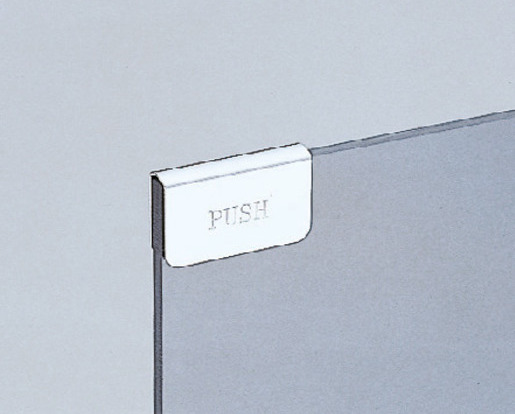 Contropiastra per vetro spessore 6 mm, in acciaio, superficie: nera, 40 mm (1-37/64"), K-130B e K-130-P6. Controparte per anta della vetrina, pigliamosche magnetico e molto altro, di Sugatsune / LAMP® (Giappone) - immagine 4