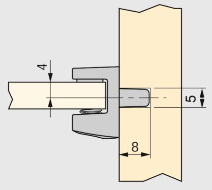 8 staffe per ripiani in vetro di alta qualità, superficie: nichelata, 5 mm (13/64"), 4007907. Staffe per ripiani in vetro per ripiani in vetro, mensole per armadi in vetro, mobili da bagno e altro ancora, di EMUCA - immagine 3