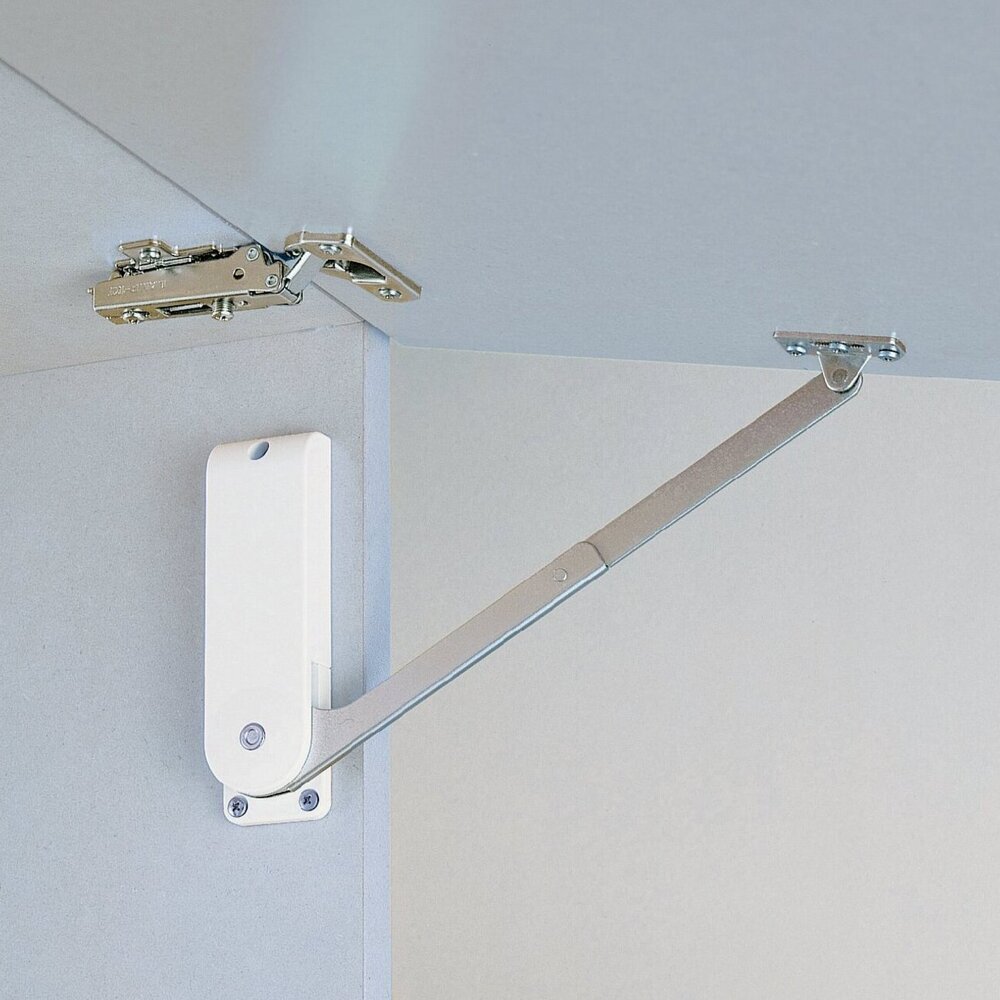 Portaaletta di alta qualità, superficie: bianca, versione: destra, HDS-30MR-WT. Supporto robusto per alette pieghevole, mobili da cucina e molto altro, di Sugatsune / LAMP® (Giappone) - immagine 4