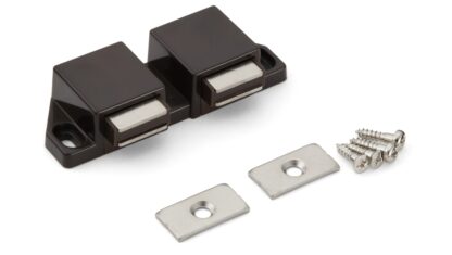 Sportello magnetico a scatto compatto, incl. contropiastra, superficie: marrone, 25 mm (63/64"), versione: con 2 pistoni, ML-30WBR. Apriporta doppio per ante di mobili, ante di armadi e molto altro, di Sugatsune / LAMP® (Giappone) - immagine 3