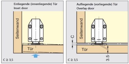 2 chiusure magnetiche a scatto, incl. contropiastra, superficie: nera, 70 mm (2-3/4"), versione: con stantuffo lungo, ML-120BL. Apriporta push-to-open per ante di mobili, ante di armadi e molto altro, di Sugatsune / LAMP® (Giappone) - immagine 3