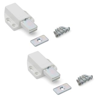 2 pezzi Chiusura magnetica a scatto di alta qualità, incl. contropiastra ML-80W, 38 mm (1-1/2") di Sugatsune, bianco. Immagine del prodotto