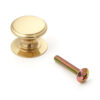 Maniglia in ottone di alta qualità, finitura: lucida lucida, 22 mm (0,9") SY-22M. Pomello maniglia in ottone per cassetto, anta mobili, mobile cucina, armadio ufficio e molto altro, di Sugatsune / LAMP® (Giappone)