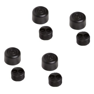 Regolatore robusto per mobili a 4 pezzi, B571-19-BK, diametro: ⌀19 mm, da Kojima, capacità di carico: 400 kg (882 lbs), nero, versione: standard. Immagine del prodotto