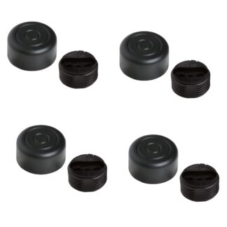 Regolatore robusto per mobili a 4 pezzi, B571-25-BK, diametro: ⌀25 mm, da Kojima, capacità di carico: 600 kg (1323 lbs), nero, versione: standard. Immagine del prodotto