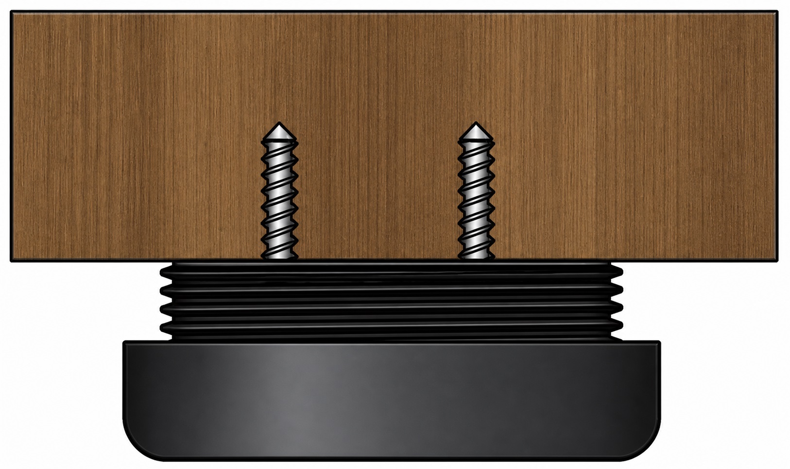 4 pezzi di regolatore robusto per mobili, capacità di carico: 600 kg (1323 lbs), superficie: bianco, ⌀25 mm (63/64"), versione: standard, B571-25-WH. Piede regolabile per gambe di tavolo, gambe per mobili, piedi per mobile e molto altro, di Kojima (Giappone) - immagine 3