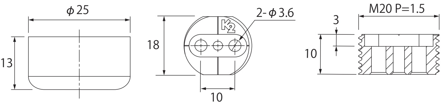 4 pezzi di regolatore robusto per mobili, capacità di carico: 600 kg (1323 lbs), superficie: bianco, ⌀25 mm (63/64"), versione: standard, B571-25-WH. Piede regolabile per gambe di tavolo, gambe per mobili, piedi per mobile e molto altro, di Kojima (Giappone) - immagine 2