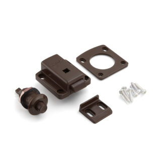 Chiusura a pulsante per ante di mobili spesse da 22 a 25 mm SL-B251-BR di Sugatsune, marrone. Immagine del prodotto