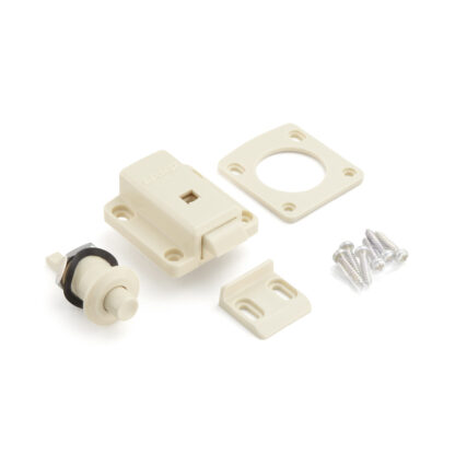 Chiusura a pulsante per ante di mobili di grosso spessore da 22 a 25 mm SL-B251-I di Sugatsune, Avorio. Immagine del prodotto