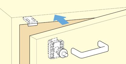 Chiusura a pulsante per ante di mobili di grosso spessore da 22 a 25 mm, superficie: avorio, SL-B251-I. Push-Latch per la conversione di camper, interni di yacht, mobili per roulotte e molto altro, di Sugatsune / LAMP® (Giappone) - immagine 5
