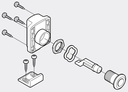 Chiusura a pulsante per porte di spessore da 18 a 21 mm, superficie: marrone, SL-B211-BR. Push-Latch per la conversione di camper, interni di yacht, mobili per roulotte e molto altro, di Sugatsune / LAMP® (Giappone) - immagine 4