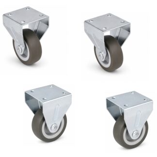 Fusa robusta per mobili a 4 pezzi, capacità di carico: 120 kg (265 lbs), ⌀50 mm (1-31/32"), 08.12.150-1.
