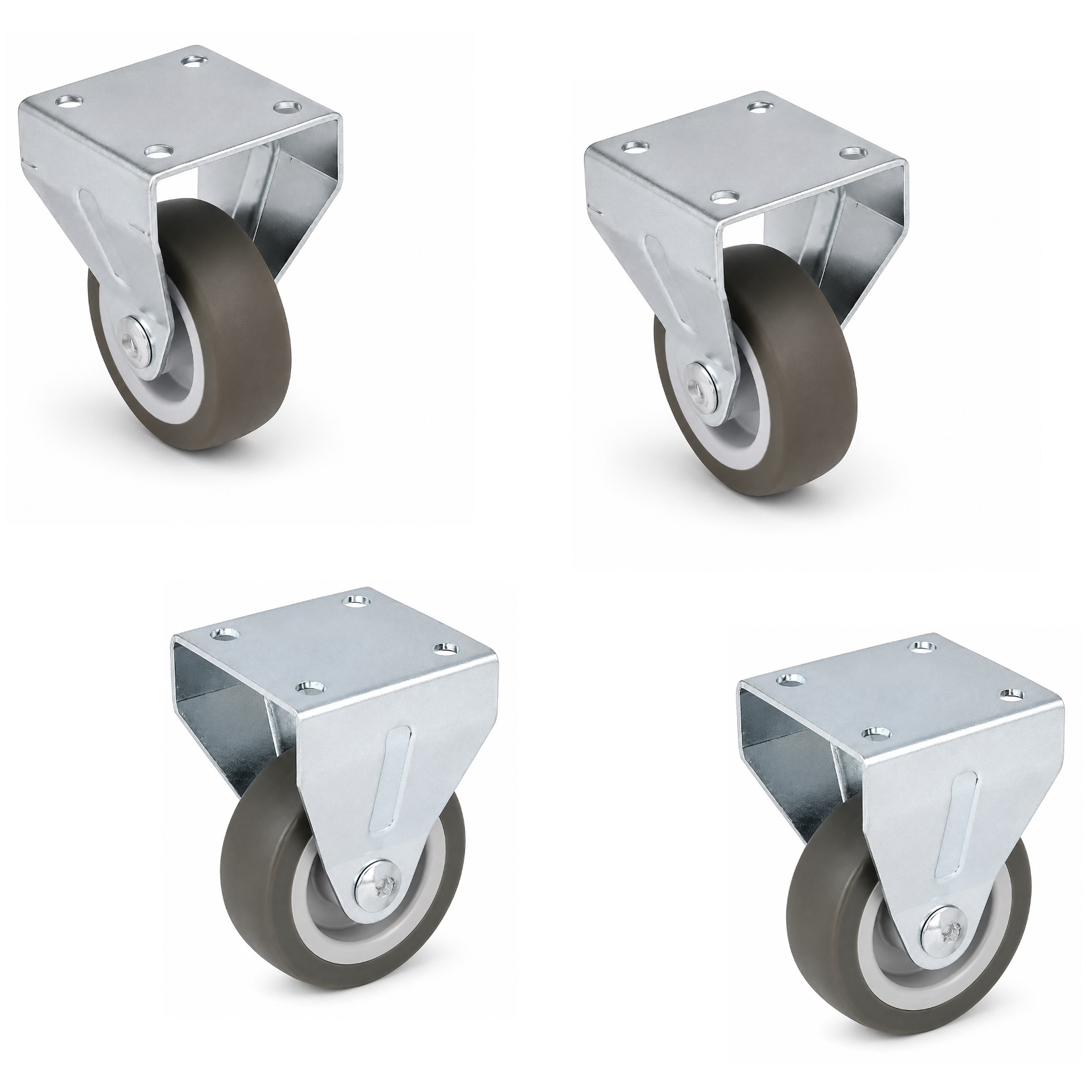 Fusa robusta per mobili a 4 pezzi, capacità di carico: 120 kg (265 lbs), ⌀50 mm (1-31/32"), 08.12.150-1.