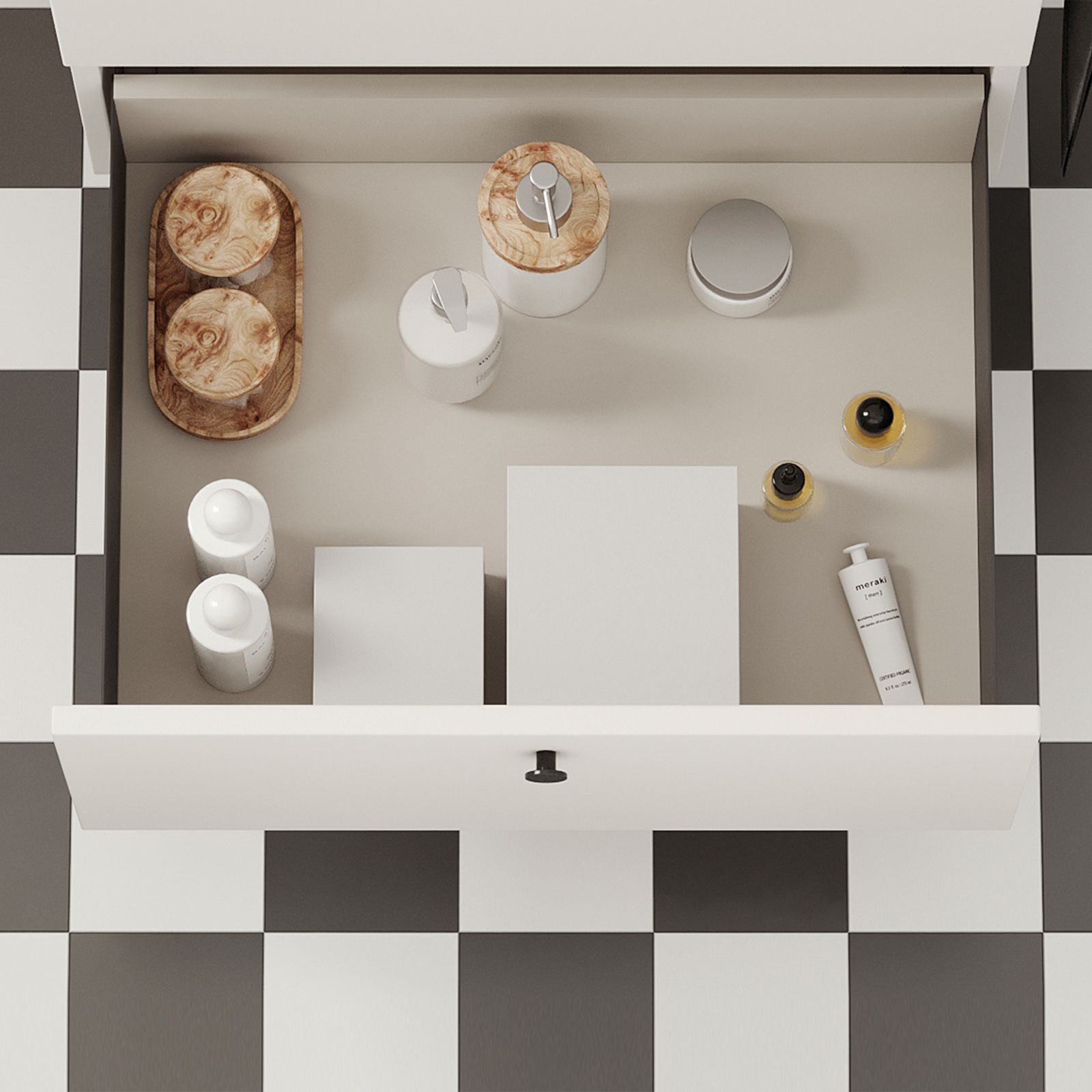 Set di cassetti, con telai extra sottili, altezza: 88 mm (3-15/32"), superficie: grigio antracite, 400 mm (15-3/4"), versione: estrazione parziale con chiusura ammortizzata, set di cassetti 3275235. per mobili da cucina e molto altro, di EMUCA - immagine 2