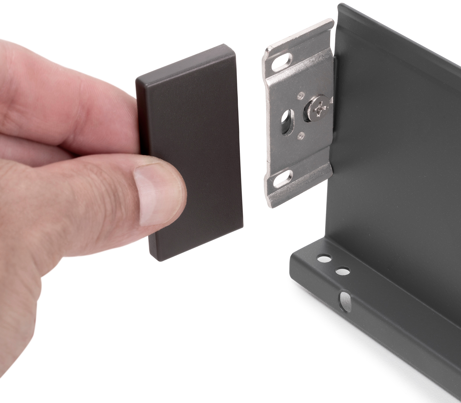 Set di cassetti, con telaio extra sottile, altezza telaio 88 mm (3-15/32"), superficie: grigio antracite, 300 mm (11-13/16"), versione: estrazione parziale con chiusura ammortizzata, set di cassetti 3275035. per mobili da cucina e molto altro, di EMUCA - immagine 6