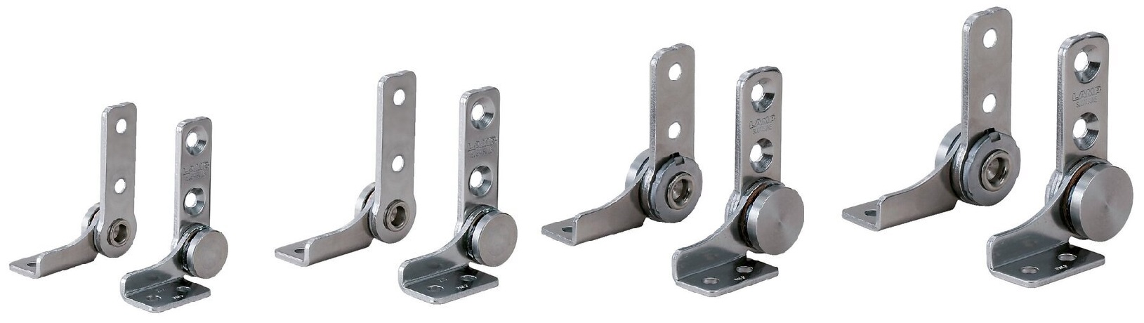 Set di 2 cerniere a attrito (sinistra + destra), coppia: 6 N·m, HG-TB30. 2 cerniere ad attrito di alta qualità per coperchi di dispositivi, alette per mobili, alloggiamenti per monitor e molto altro, di Sugatsune / LAMP® (Giappone) - immagine 5