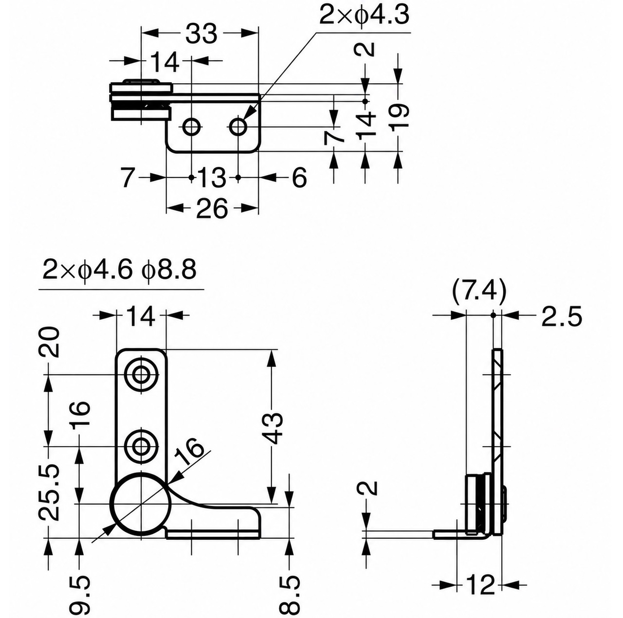 Set di 2 cerniere a attrito (sinistra + destra), coppia: 6 N·m, HG-TB30. 2 cerniere ad attrito di alta qualità per coperchi di dispositivi, alette per mobili, alloggiamenti per monitor e molto altro, di Sugatsune / LAMP® (Giappone) - immagine 4