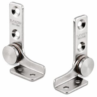 Set di 2 cerniere a attrito (sinistra + destra), coppia: 1,4 N·m, HG-TB7. 2 cerniere ad attrito di alta qualità per coperchi di dispositivi, alette per mobili, alloggiamenti per monitor e molto altro, di Sugatsune / LAMP® (Giappone)