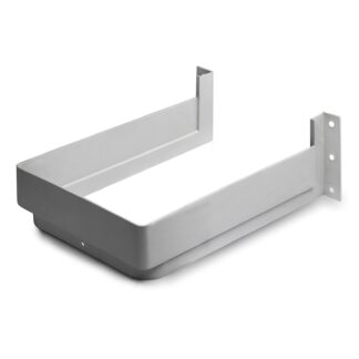 Apertura del sifone di alta qualità, in plastica, superficie: grigio, 3011921. Protezione del sifone rettangolare per mobiletto, mobile da cucina, mobile da bagno, sifone, scarico e molto altro, di EMUCA