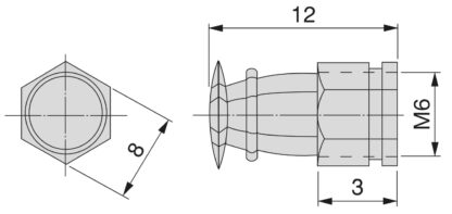 20 pezzi di manicotto ad espansione di alta qualità con filettatura interna M6 per legno, in ottone, 12 mm (15/32"), 8008202. Pratico inserto filettato per parti in legno, collegamenti di mobili e molto altro, di EMUCA - immagine 2