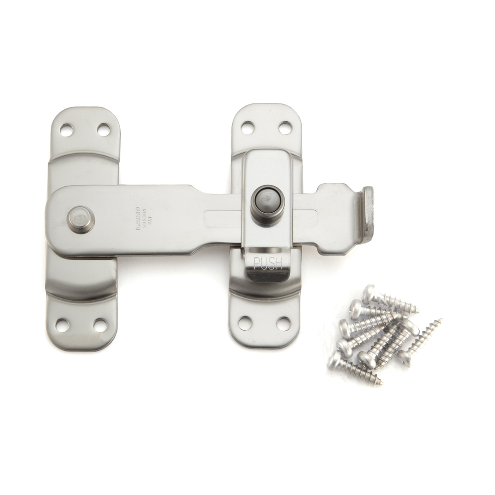 Chiusura a barra in acciaio inox SUS304 (V2A), con molla BLL-120, di Sugatsune / LAMP (Giappone)