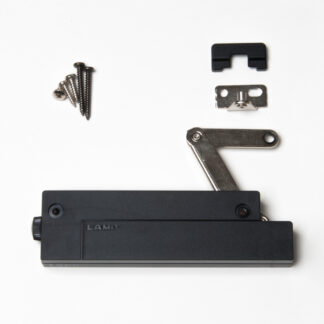 Attacco a aletta morbida, superficie: nero, compatto CSD-10-TV-L-BL, di Sugatsune / LAMP (Giappone)