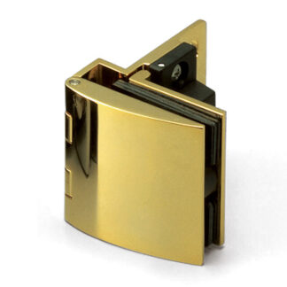 Cerniera in vetro della porta, semi-appoggiata, superficie: color oro, con funzione di bloccaggio GH-456C-GC, di Sugatsune / LAMP (Giappone)