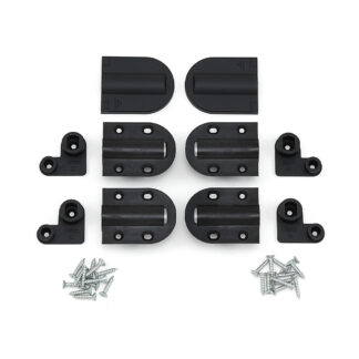 Cerniera con smorzamento soft-close, con copertura, HG-JHM20-80BL nera, di Sugatsune / LAMP (Giappone)