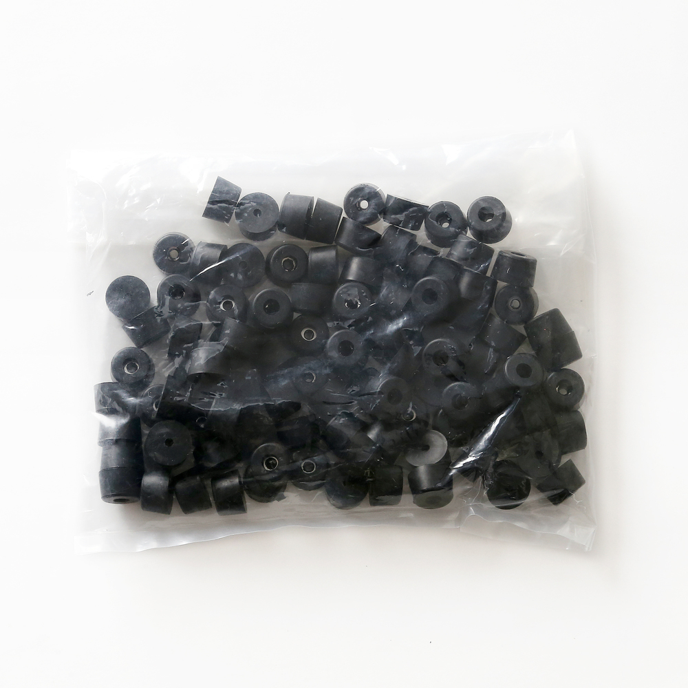 Piede regolabile, gomma, pacchetto da 100 K-16-P100, di Sugatsune / LAMP (Giappone)