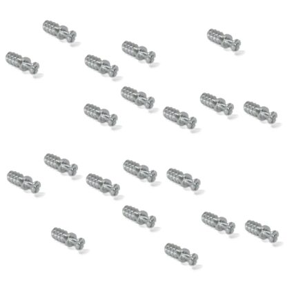 20 pezzi di robusto bullone di collegamento per foro ⌀6 mm, in acciaio, 8 mm (5/16"), 8905205. Robusto perno eccentrico per il collegamento di mobili e molto altro, di EMUCA